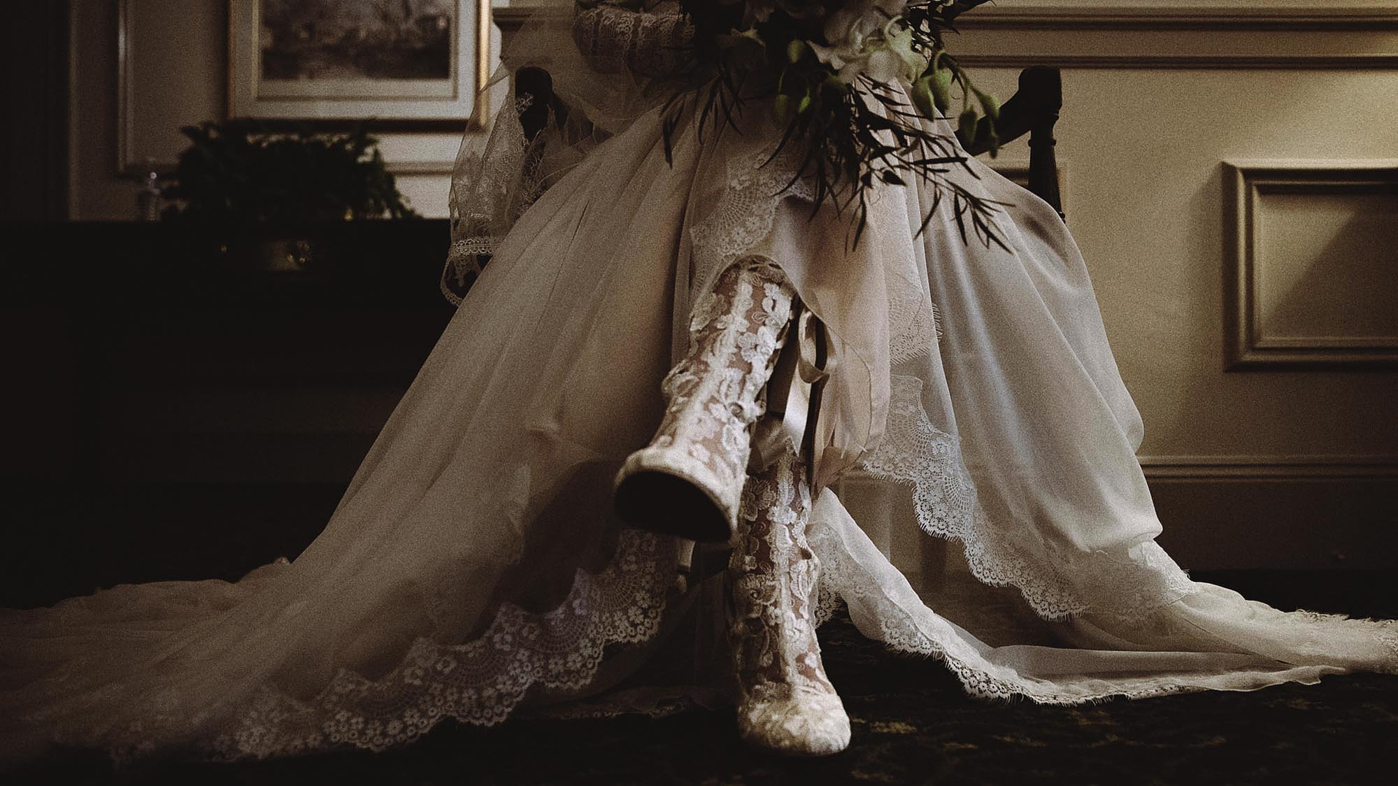 Creative photo of wedding shoes. Photographer Ivan Djikaev / Mind On Photography