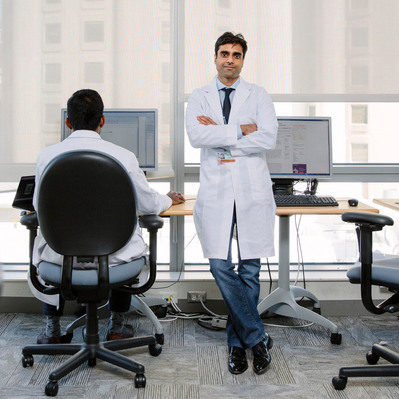 Doctor in office corporate photo Boston