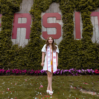 College graduation day woman
