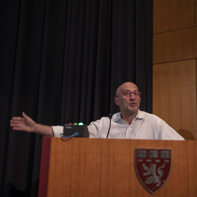 Man presenting during corporate event in Boston