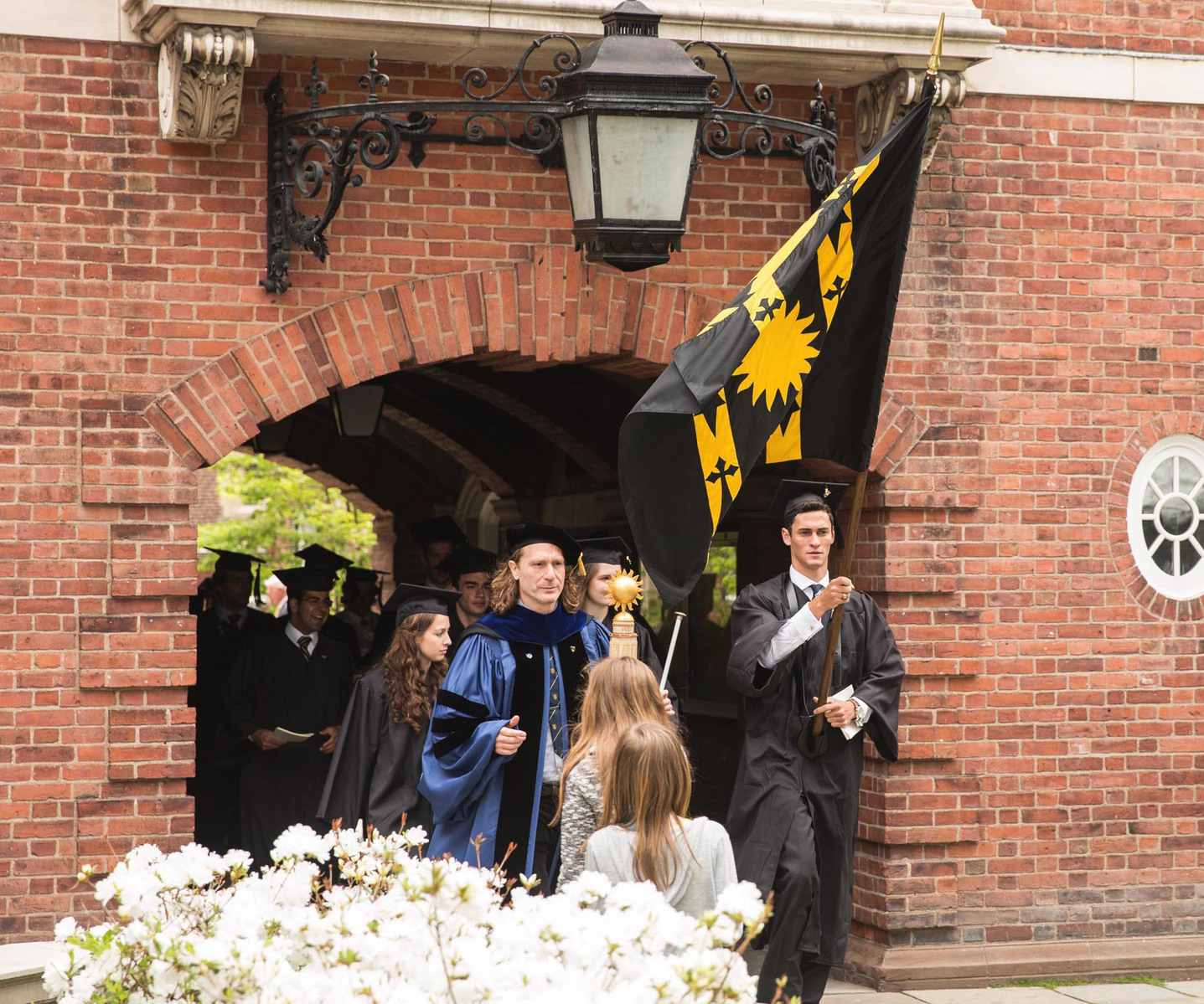 Graduation march at Pierson College at Yale University