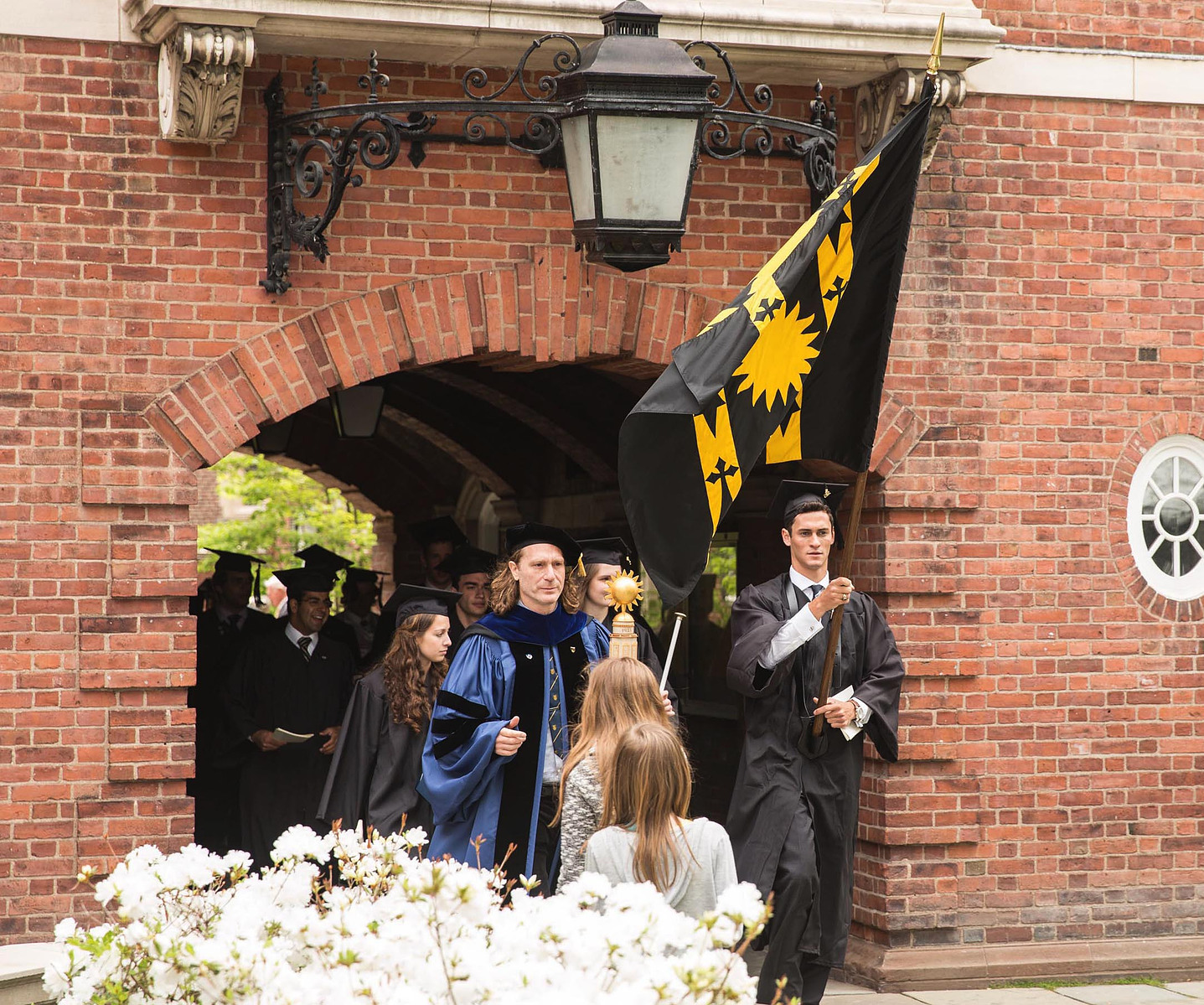 Graduation march at Pierson College at Yale University