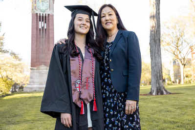 Mother and daughter graduation day Boston