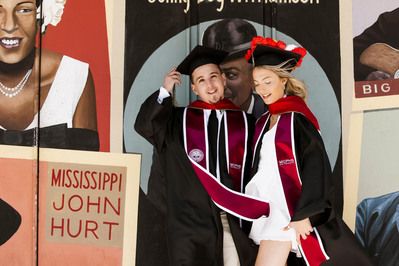 COuple celebrating graduation