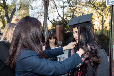 Mother and daughter graduation day Boston