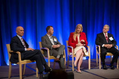 Panelists talking during Corporate event in Boston