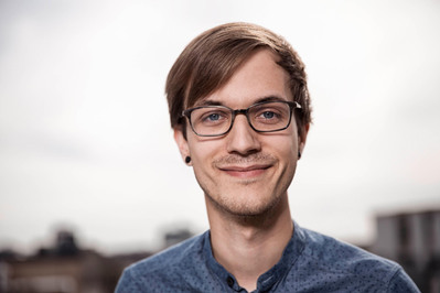 Professional headshot shot on location outside, Boston
