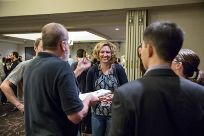 People talking in Corporate event photography Boston