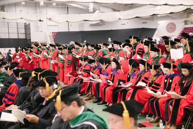 Graduation day photo in Boston