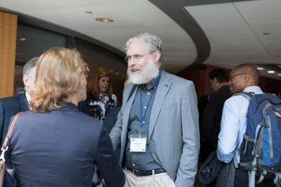 People talking during corporate event