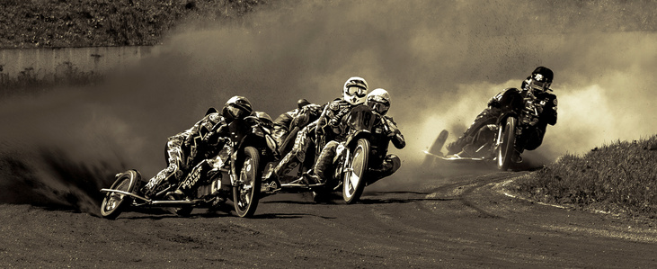 Janet Vermist Fotografie Grasbaanrace Sepia Motorcross Zijspan