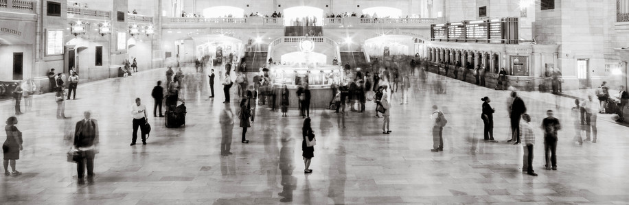 Janet Vermist Fotografie Fine Art Zwart Wit New York Grand Central Station Beweging Movement