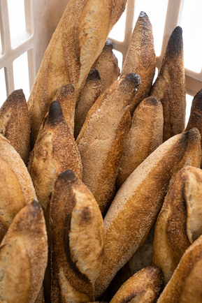 Baguettes de traditions française cuites