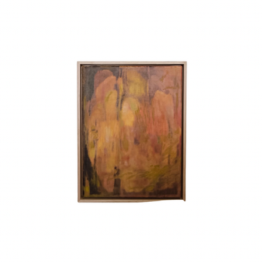 Absorb the ache (from all your friends), oil on linen, 30 x 40 cm framed in Tasmanian oak 