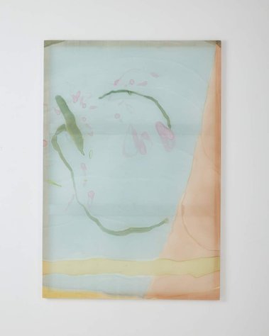 ‘Nothing can be healed if not sensed first’ acrylic on silk, 120 x 176 cm Image by Hake House