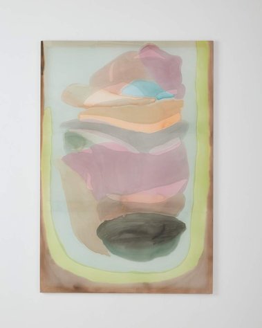 ‘Buried in the earth of me’ acrylic on silk, 120 x 176 cm Image by Hake House