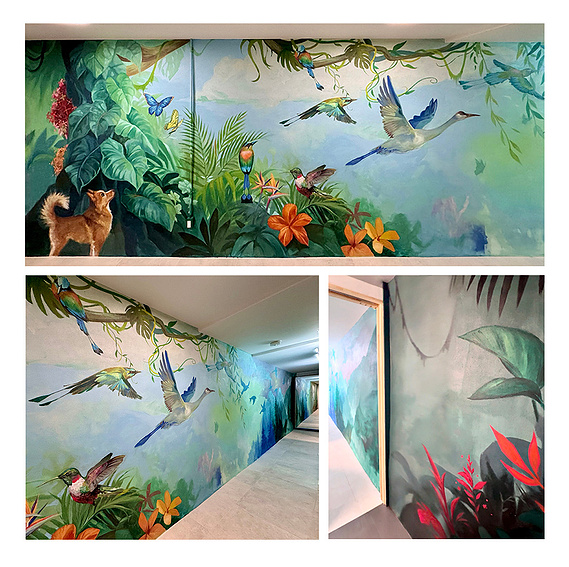 2024 private mural collaboration with Luvs