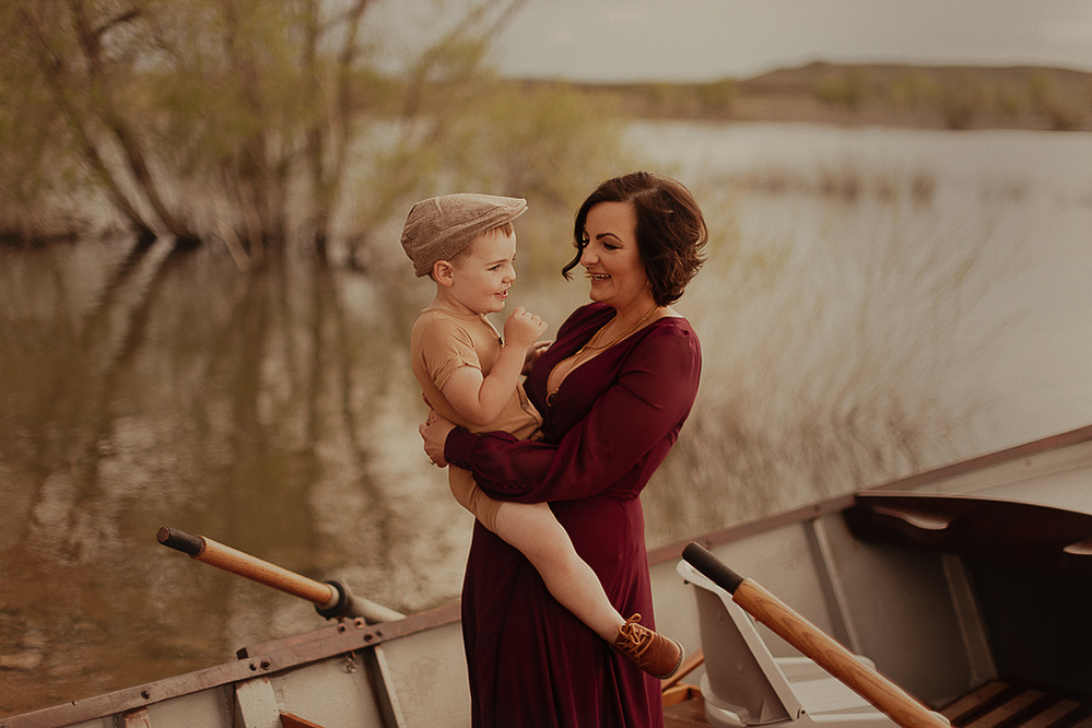 tosh hector of Casper Wyoming is photographed with her son, Vedder. The notebook movie inspired Family portrait photography shoot with Cari Faye Antonovich of Cari Faye photography and the white room studios. Glendo Wyoming 