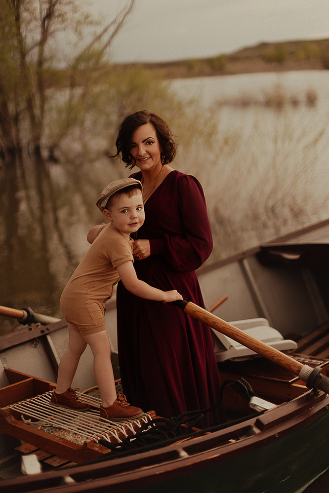 tosh hector of Casper Wyoming is photographed with her son, Vedder. The notebook movie inspired Family portrait photography shoot with Cari Faye Antonovich of Cari Faye photography and the white room studios. Glendo Wyoming 