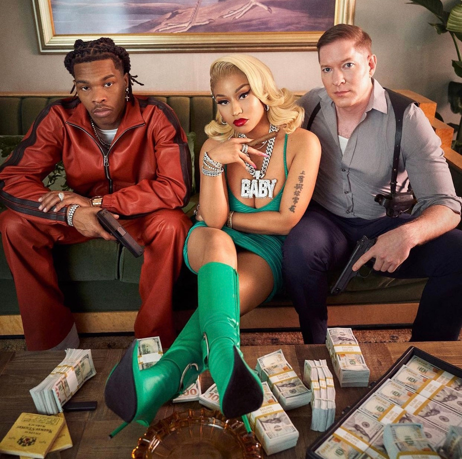 Nicki Minaj wears Resort 22 Lycra cami dress in Do We Have a Problem music video.
