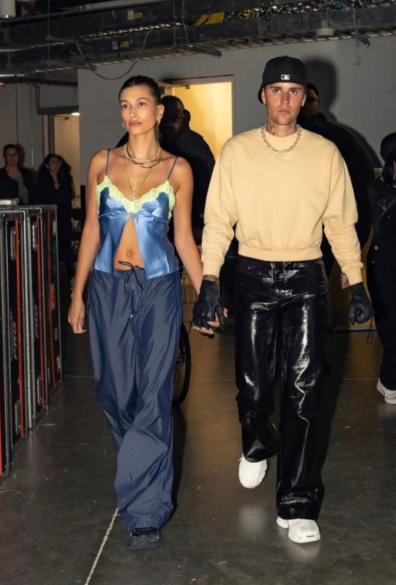 Hailey Beiber wears Spring 22 T by Silk Cami.