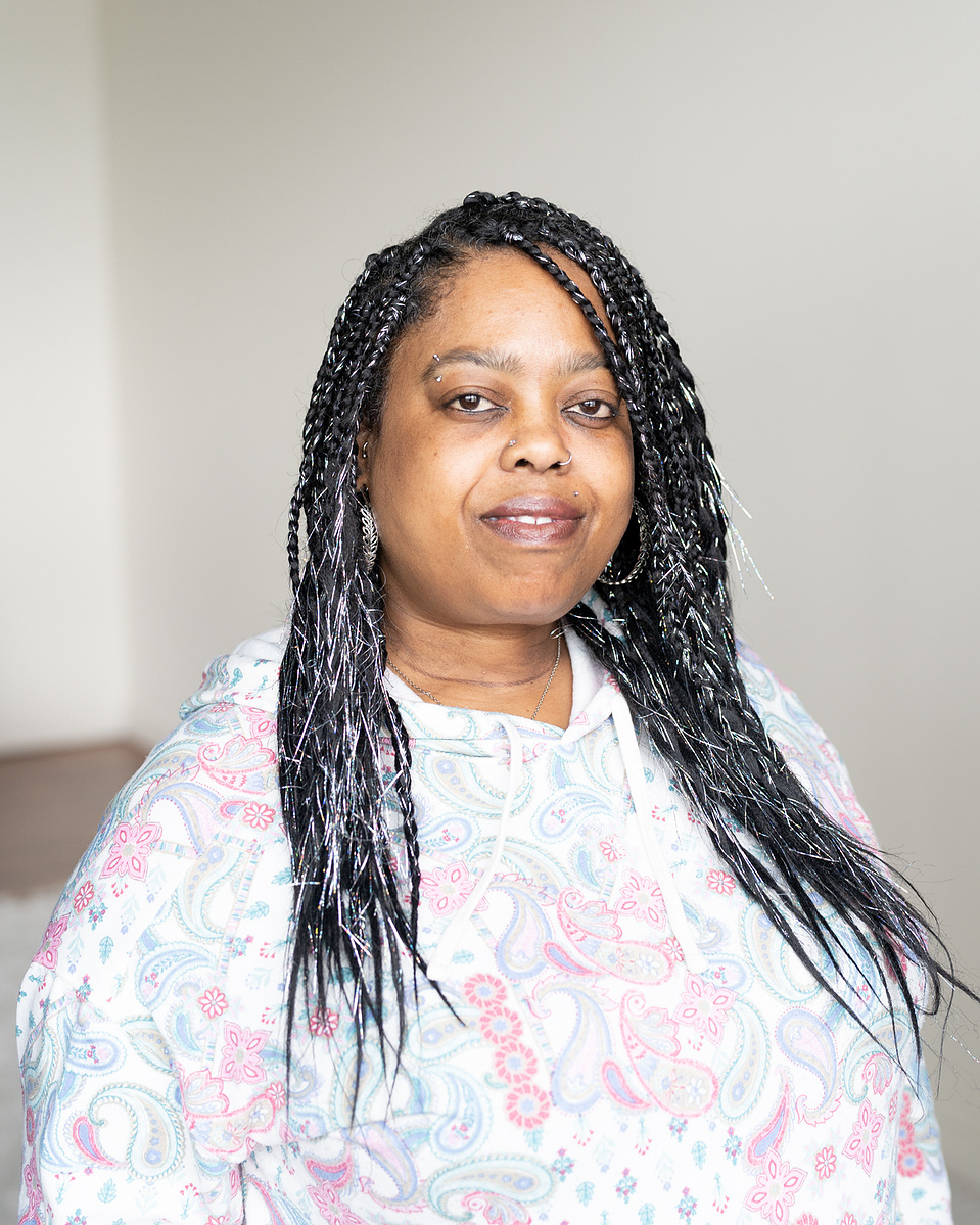 Headshot of black woman with a serious face