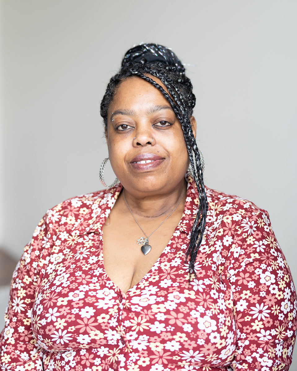 Headshot of black woman with a serious face