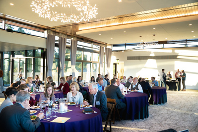 The attendees in the dining hall for the 4th annual Physician Leadership Summit in Portland