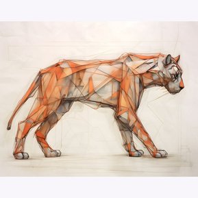 Digital Painting 'Wildcat' by Murti Jung