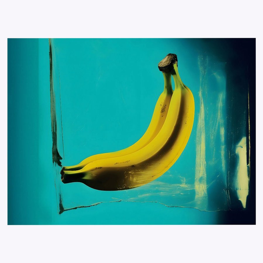 A full presentation of 'Banana Duet', a landscape painting that encapsulates its vibrant and detailed character, offering a complete visual exploration of its artistic allure.