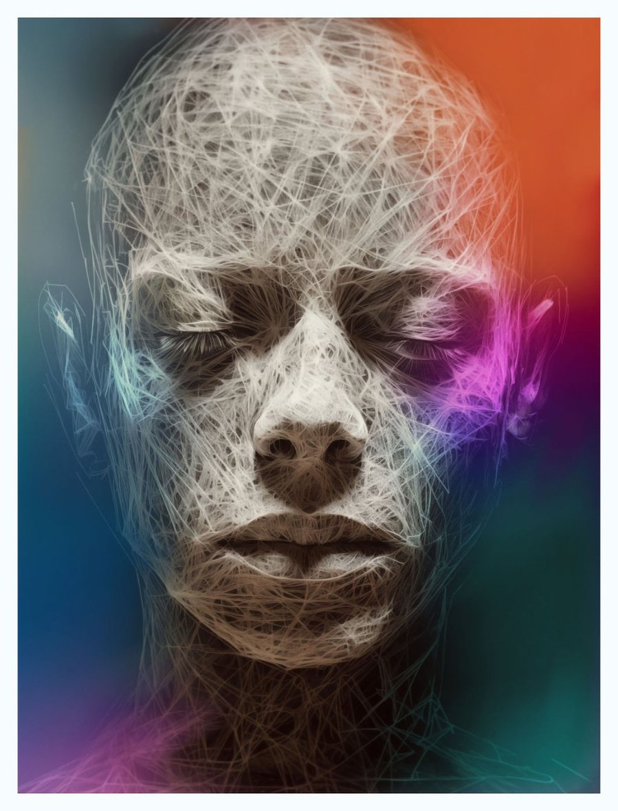 An all-encompassing view of 'Music 1', a portrait-format painting, capturing its entire artistic essence and the subtleties of its design, providing a full visual narrative.