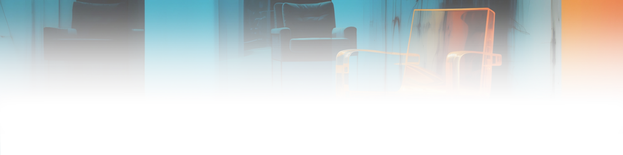 Detail of the digital art piece 'Solitary Chair' by the artist and art-director Murti Jung