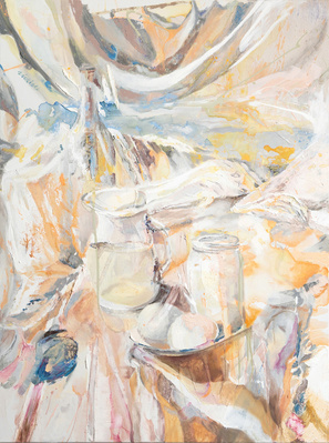 Sipping down the Slope 2025
Oil on canvas
120x93cm