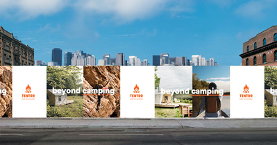 A billboard wheat pasting campaign concept for a travel startup. 