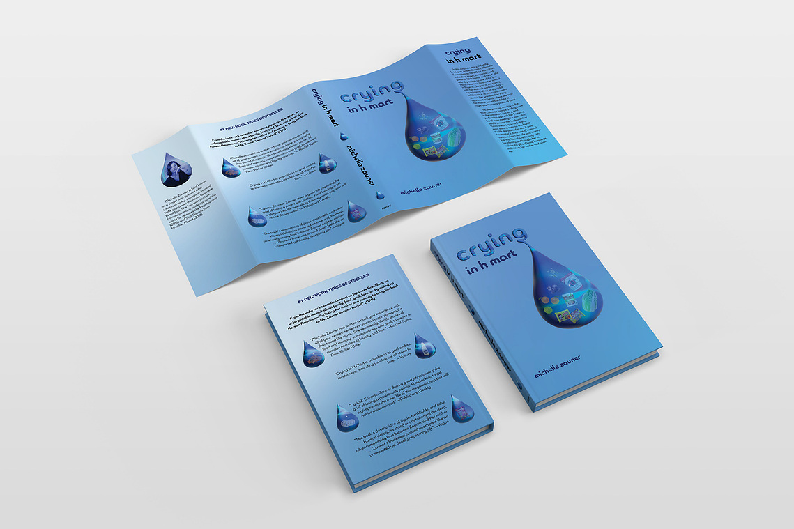 Graphic design mockup of a dust cover for a book entitled 
