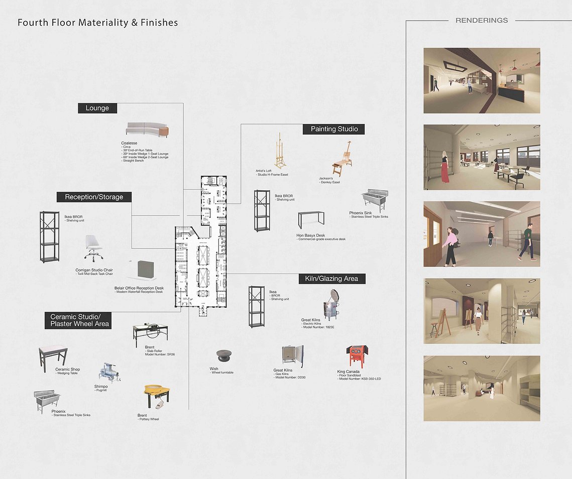 Fourth Floor Materiality & Finishes