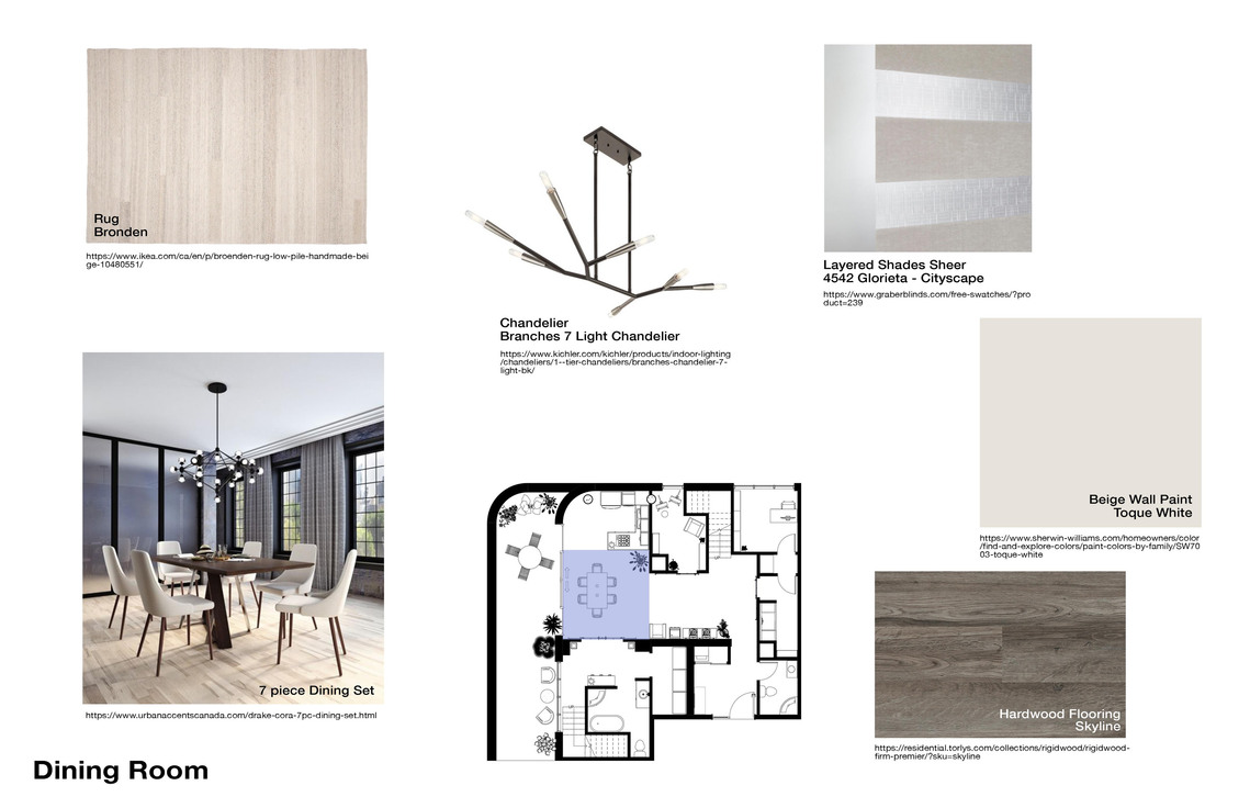 Dining Room Materiality & Finishes