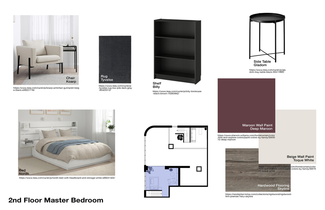 Master Bedroom Materiality & Finishes