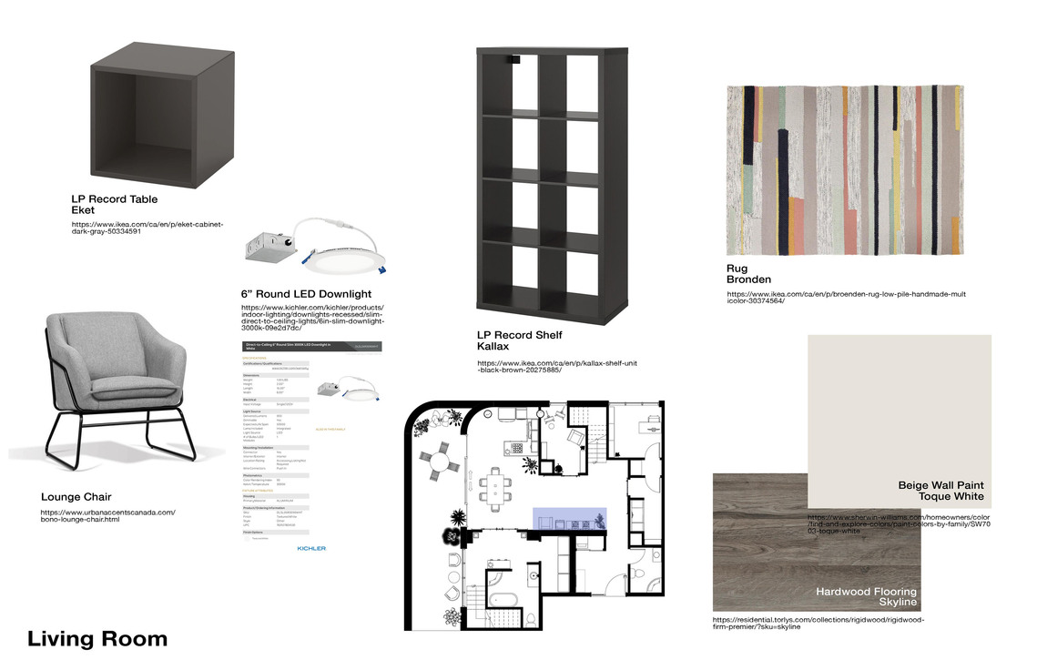 Living Room Materiality & Finishes