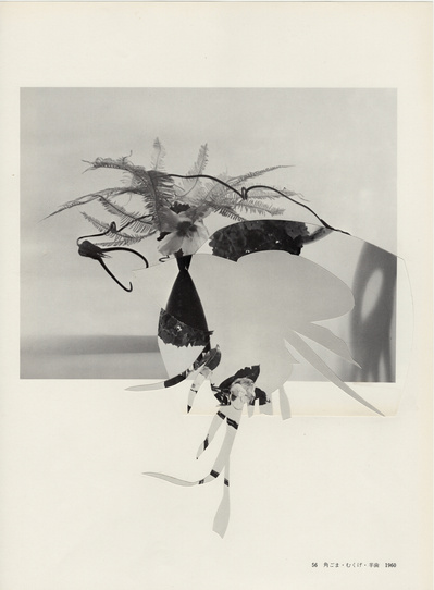 Leigh Wells, collage, portrait, works on paper, art, contemporary art, female artists, San Francisco artist, ikebana, photocollage, vintage ikebana