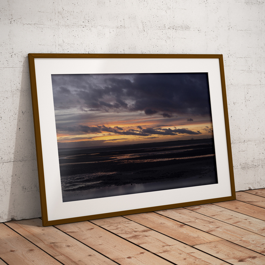 Chalkwell dark clouds, photographic print.