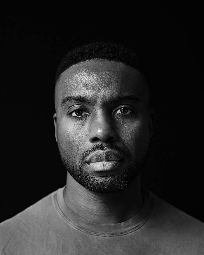 Brooklyn, NY: American painter and conceptual artist Adam Pendleton shot at his Brooklyn Navy yard studio for Pace Gallery