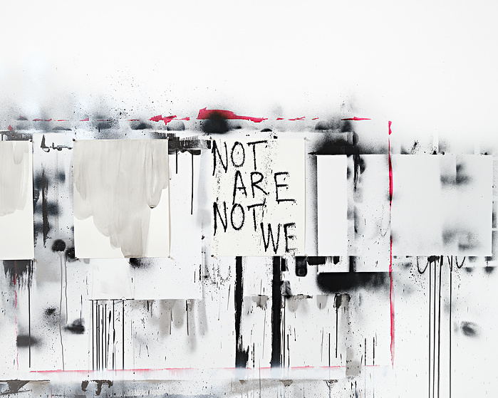 Brooklyn, NY: American painter and conceptual artist Adam Pendleton shot at his Brooklyn Navy yard studio for Pace Gallery