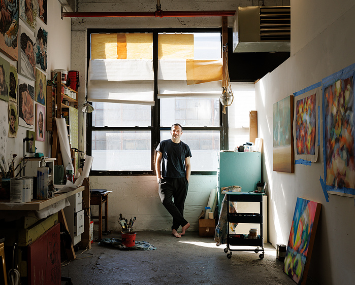 Italian painter Sario de Nola, personal. Maspeth, NY