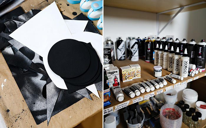 Brooklyn, NY: American painter and conceptual artist Adam Pendleton shot at his Brooklyn Navy yard studio for Pace Gallery
