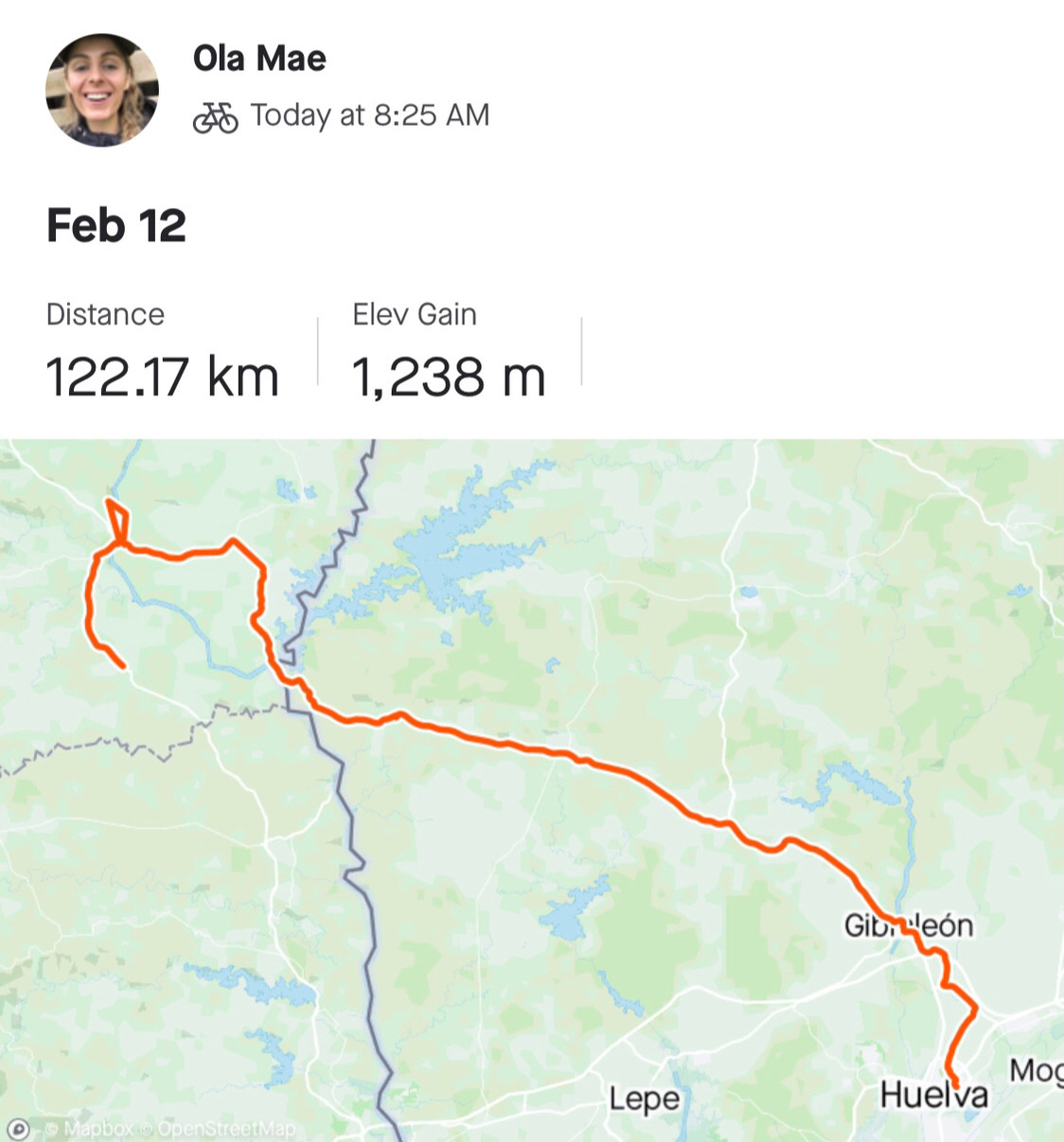 ola mae photo charity map distance 