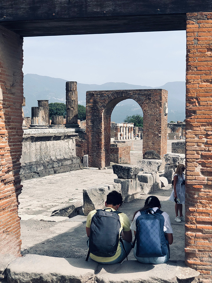 europe trip italy ola mae biking pompei 