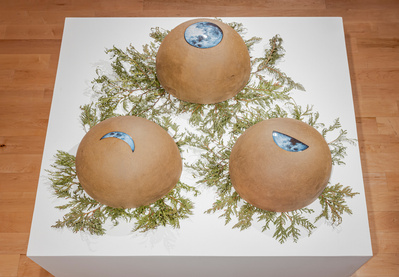 Celestial Vessels, 2023
clay, digital photographs, decals
