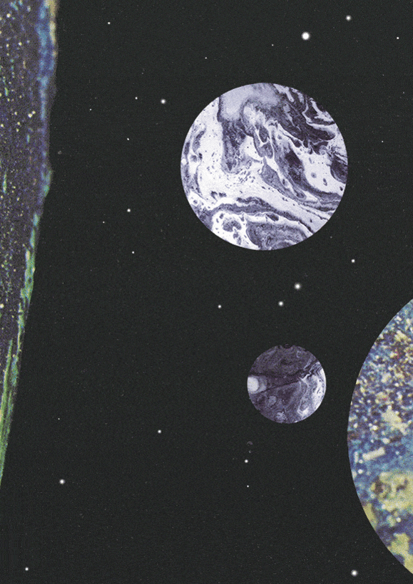 Orbiting planet gif