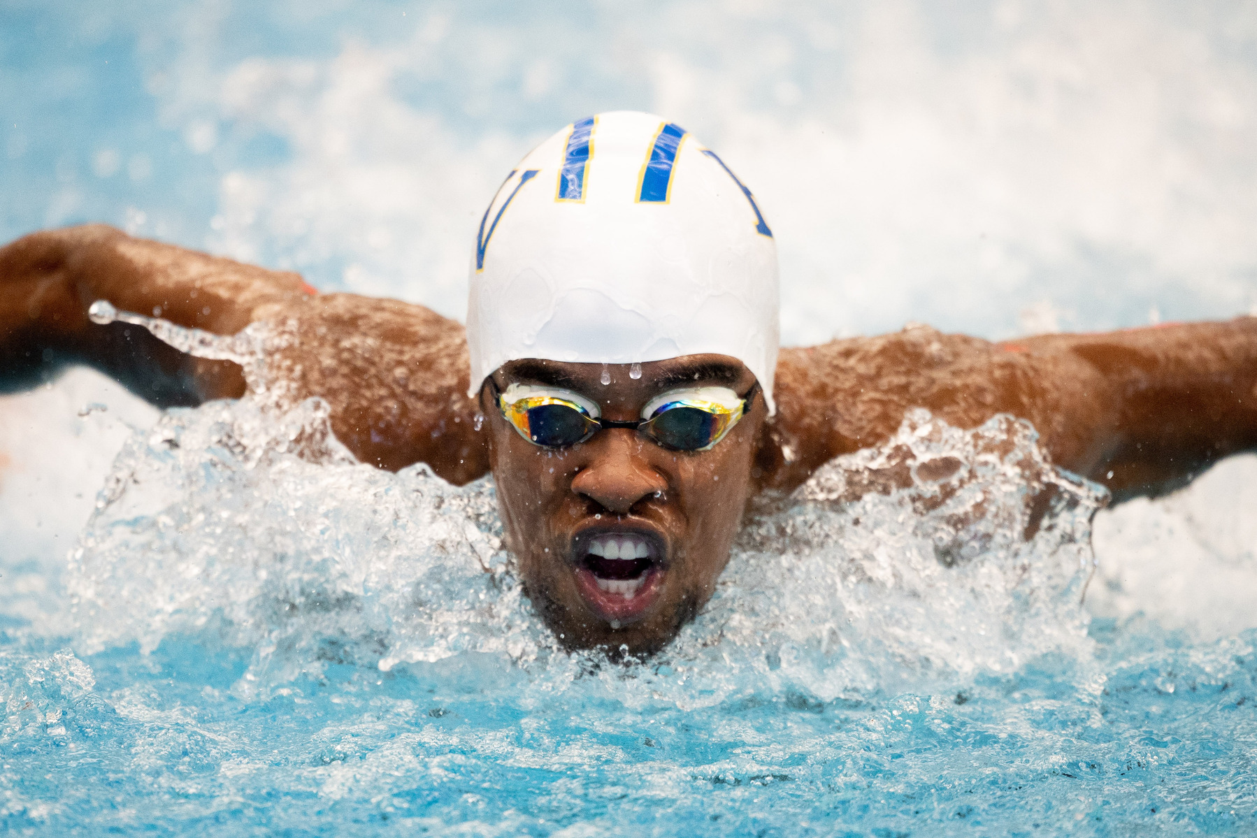 Fairview's Ahmad Woodson competes in the Jefferson Swim League championships at UVa's Aquatic & Fitness Center, in Charlottesville, Va., Friday, July 29, 2022.